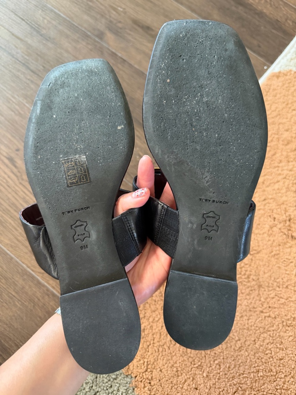 Tory Burch Perfect Black/Gold Georgia Sandal - Picture 6 of 10